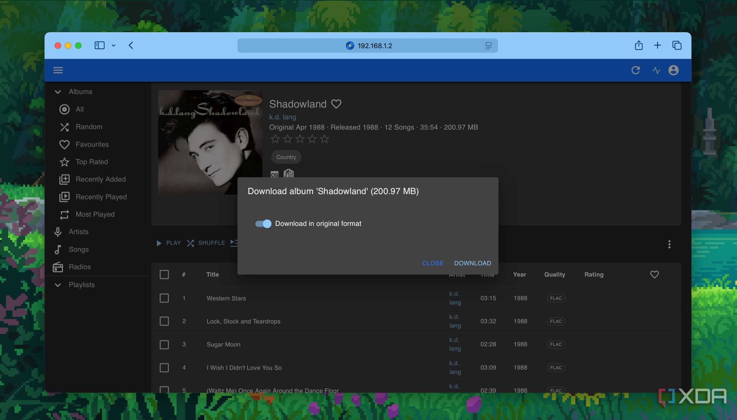 Download songs from Navidrome server