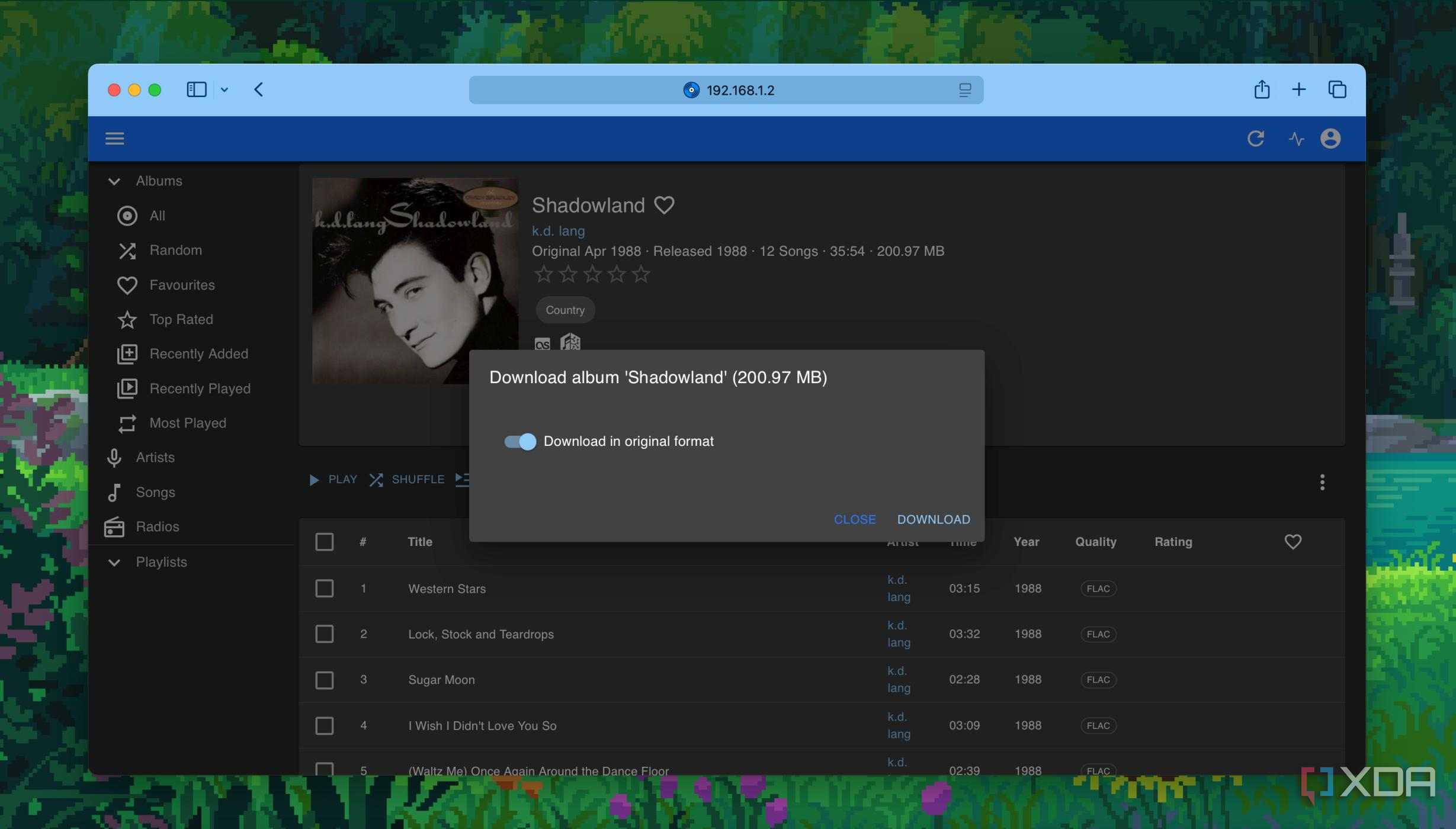 Download songs from Navidrome server