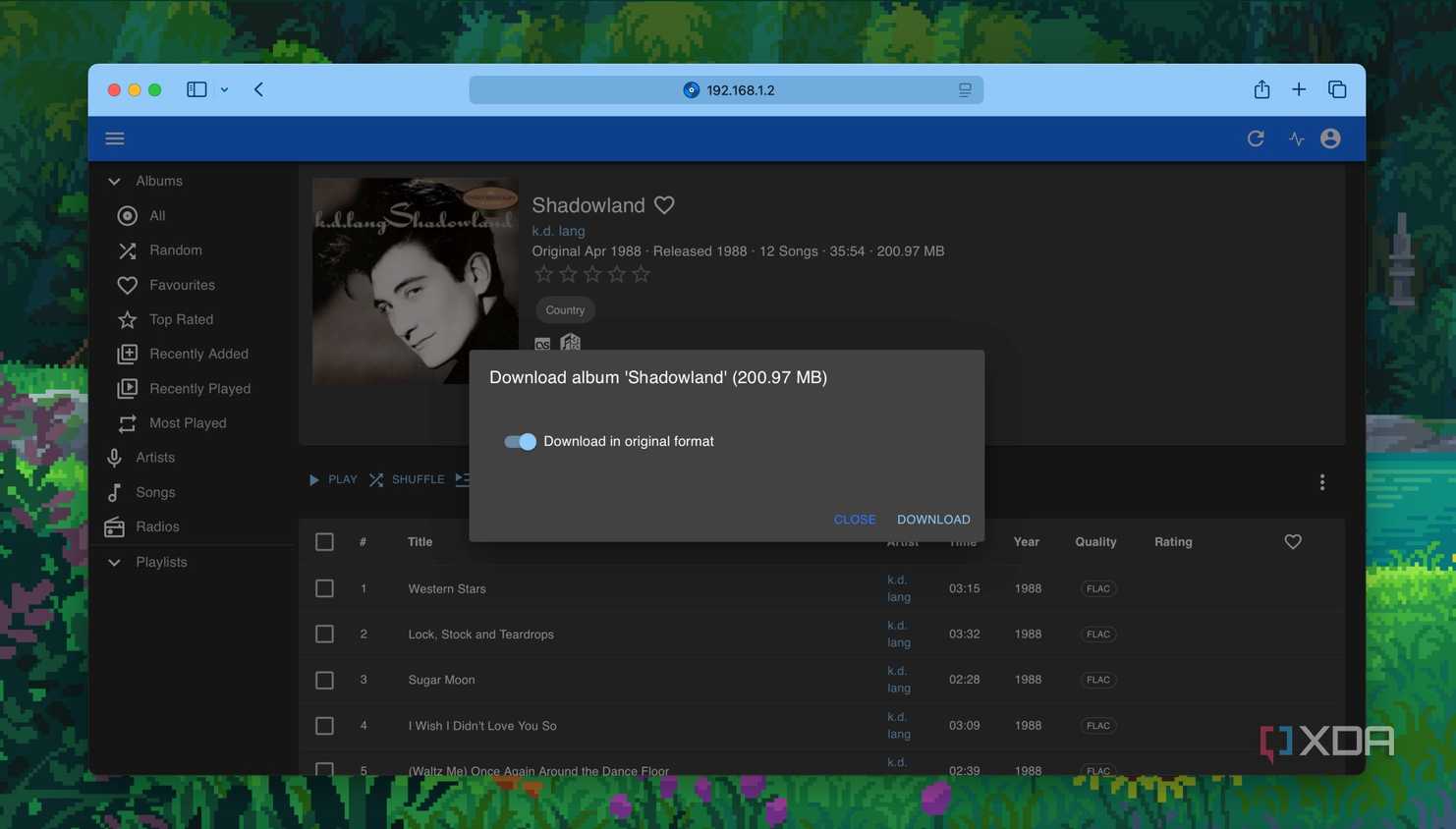 Download songs from Navidrome server