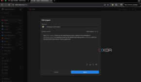 Edit snippet window in Notion Mail