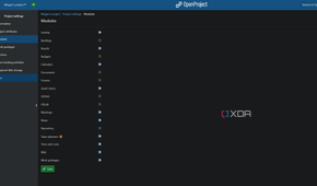 editing project modules in openproject