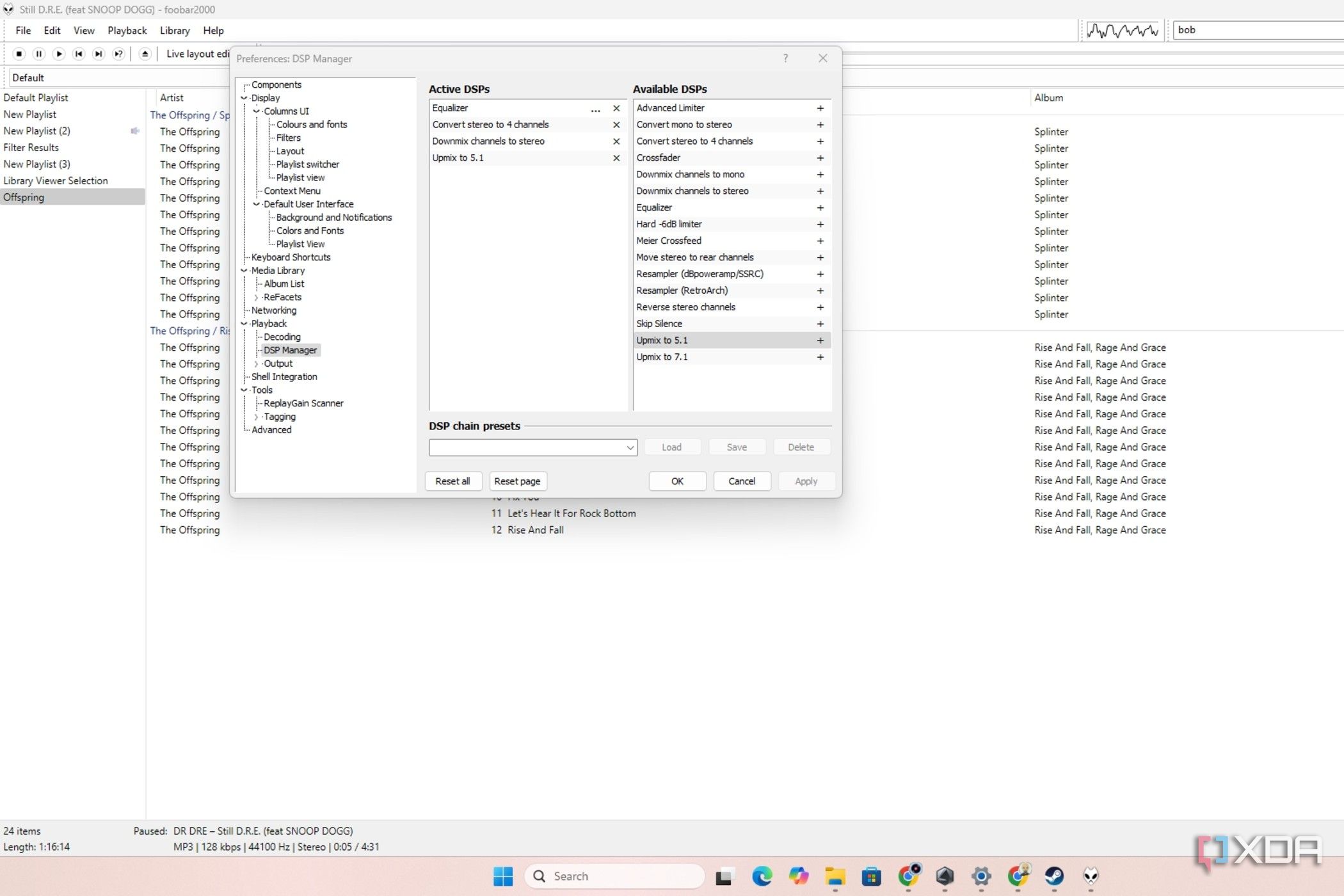 foobar2000 looks odd, but it outperforms every music player