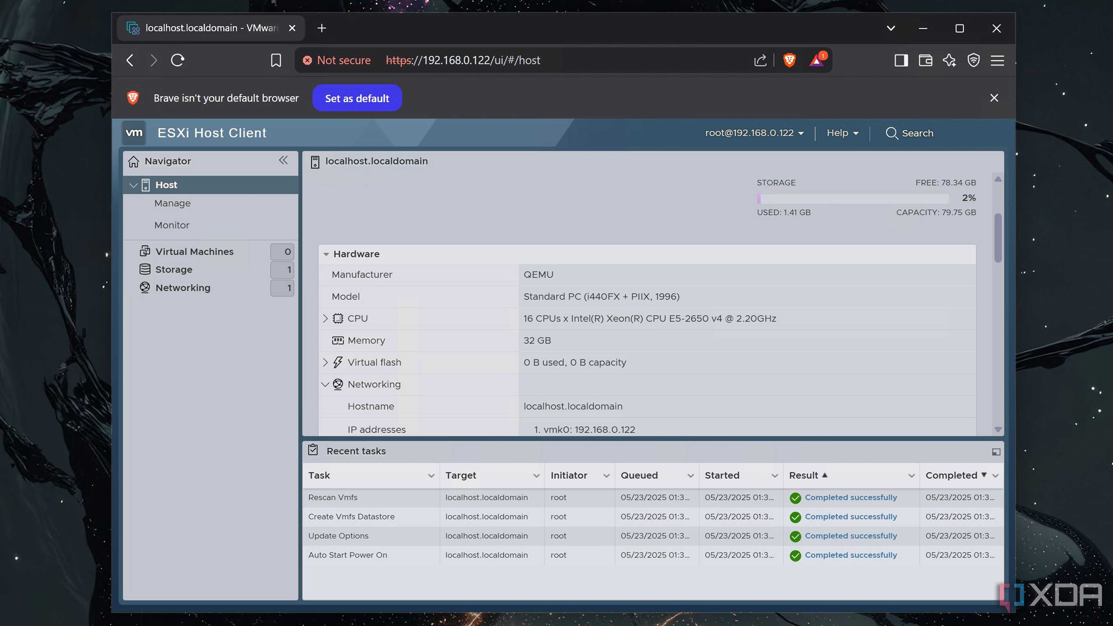 Running ESXi inside Proxmox