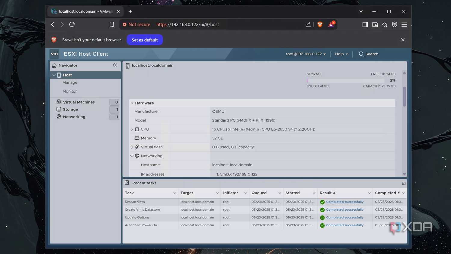 Running ESXi inside Proxmox