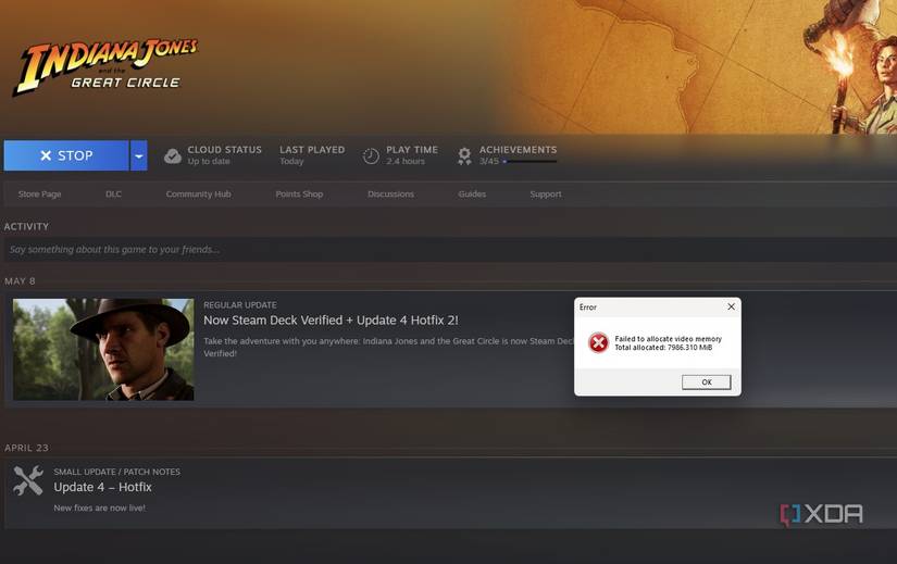 failed to allocate vram