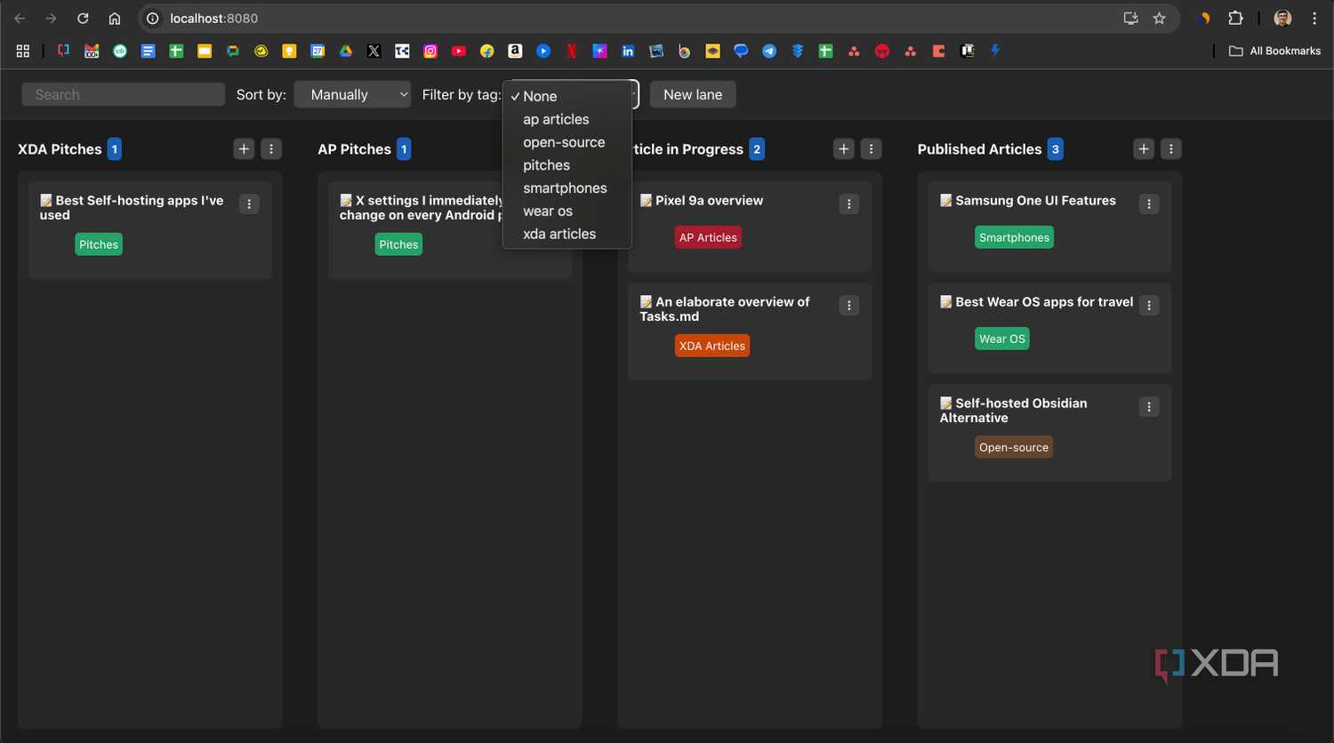 Filter for search using tags