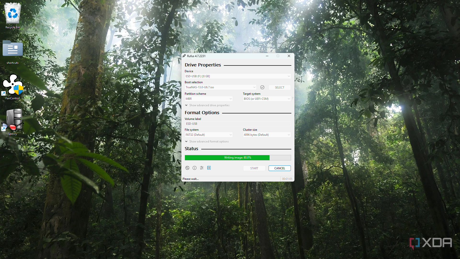 Flashing TrueNAS to USB via Rufus