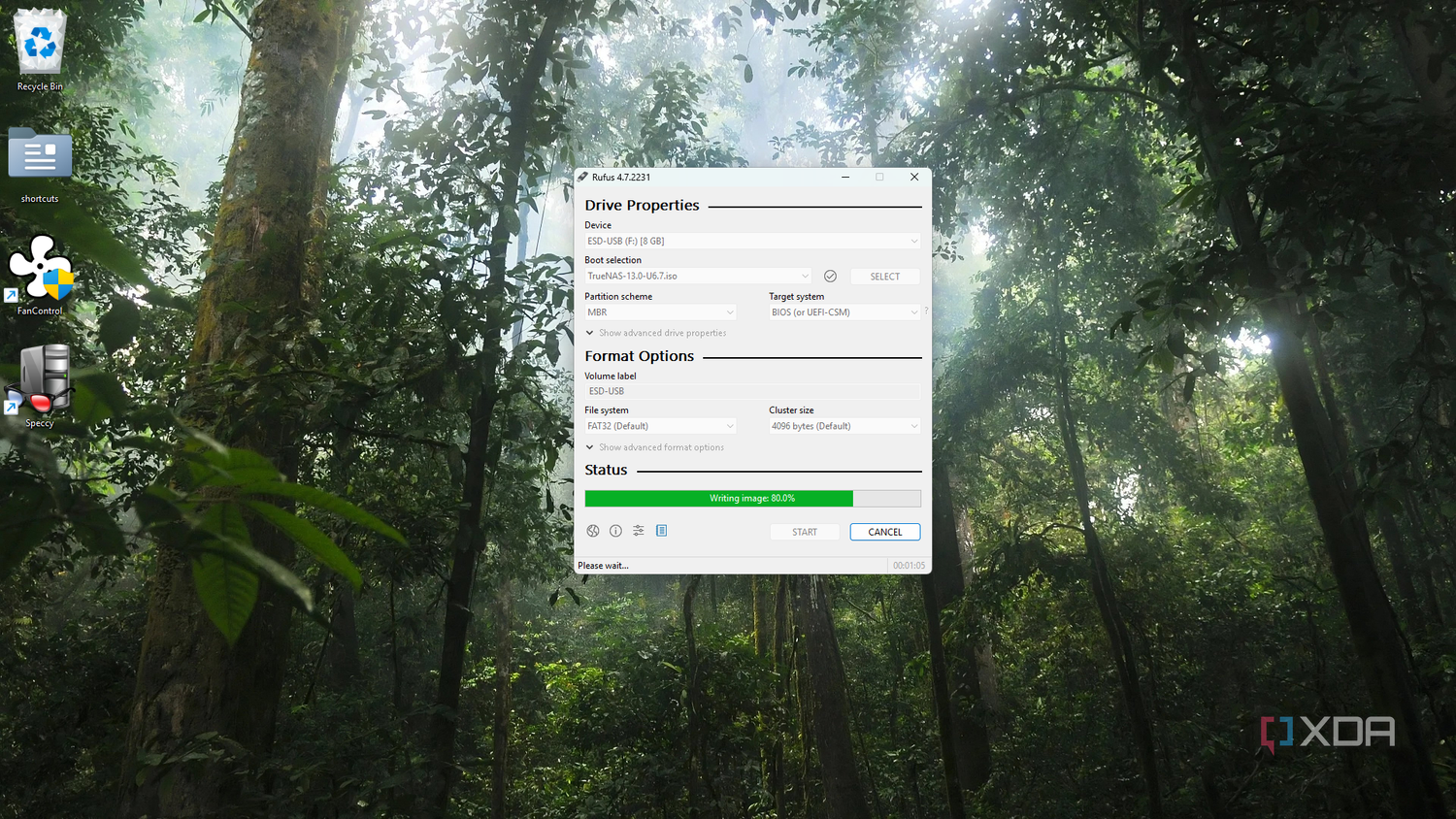 Flashing TrueNAS to USB via Rufus