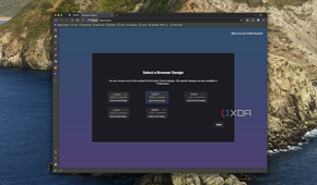Screenshot of the setup process for Floorp allwoing the user to choose a browser design