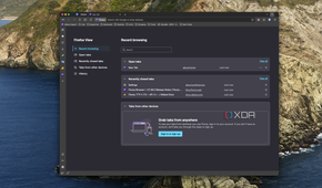 Screenshot of Firefox View in Floorp on macOS
