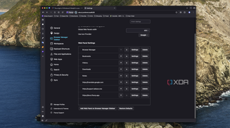 Screenshot of Floorp settings for keyboard shortcuts