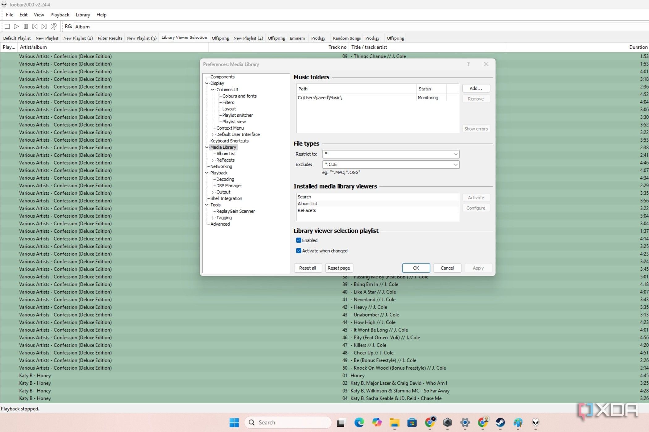foobar2000 looks odd, but it outperforms every music player