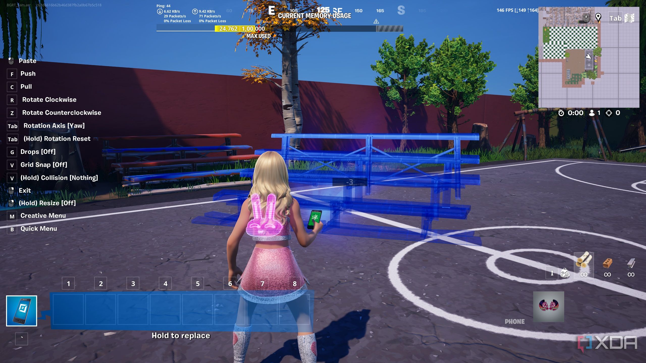 A work-in-progress map in Fortnite Creative.