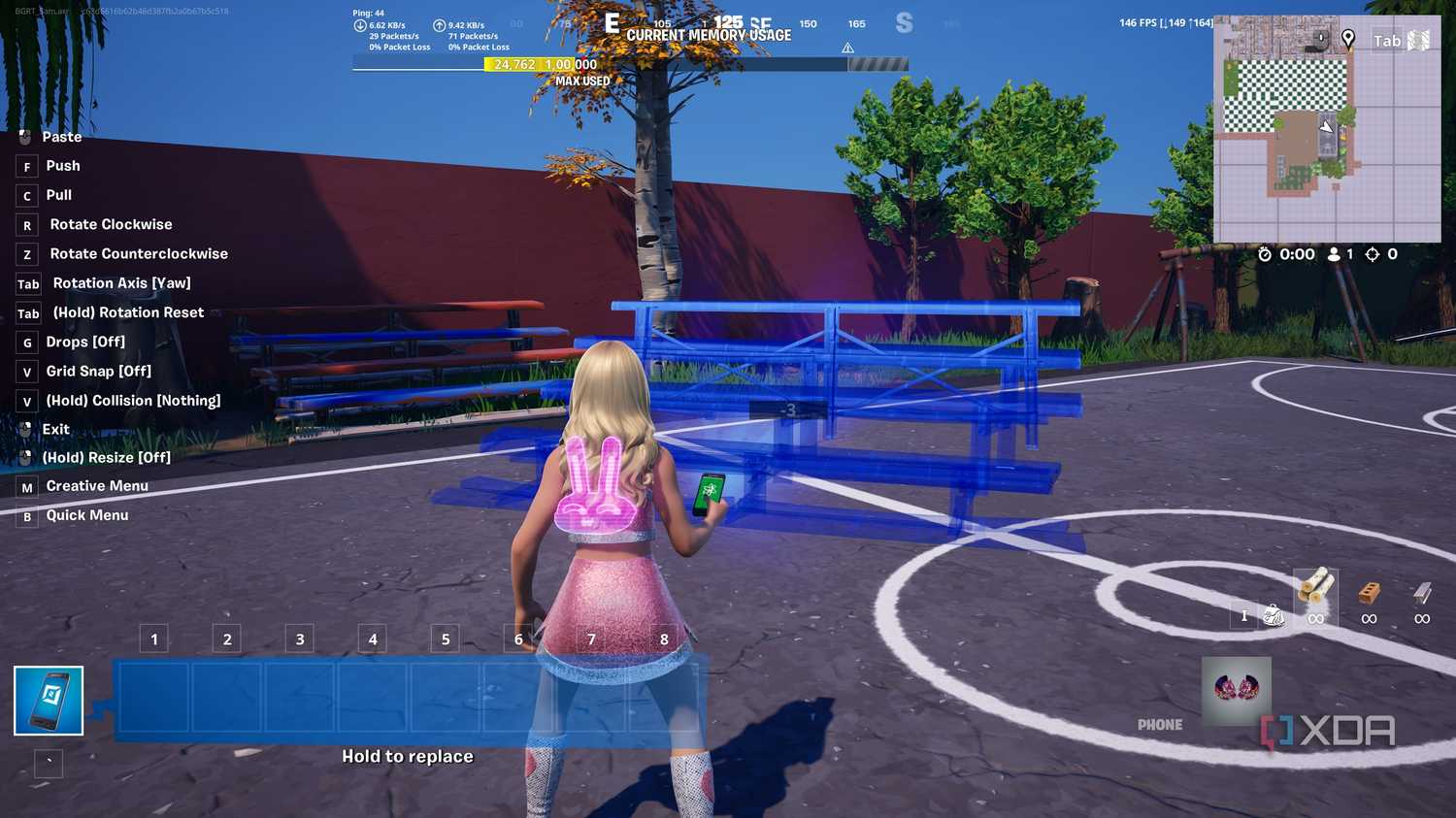 A work-in-progress map in Fortnite Creative.