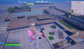 A work-in-progress map in Fortnite Creative.