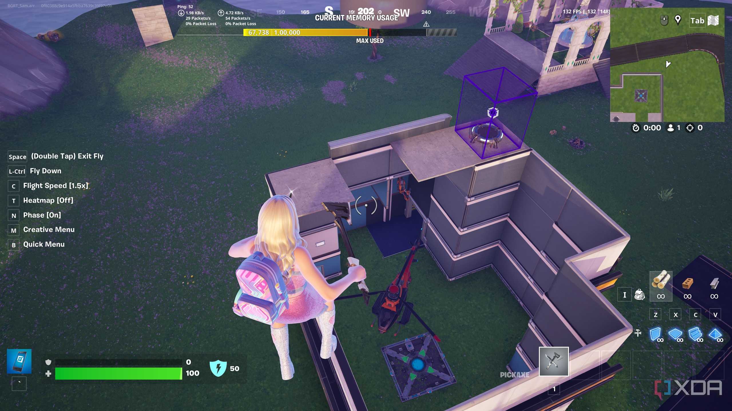 A custom island in Fortnite Creative mode.