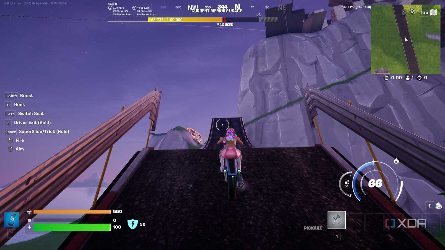 A custom island in Fortnite Creative mode.