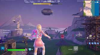 A custom island in Fortnite Creative mode.