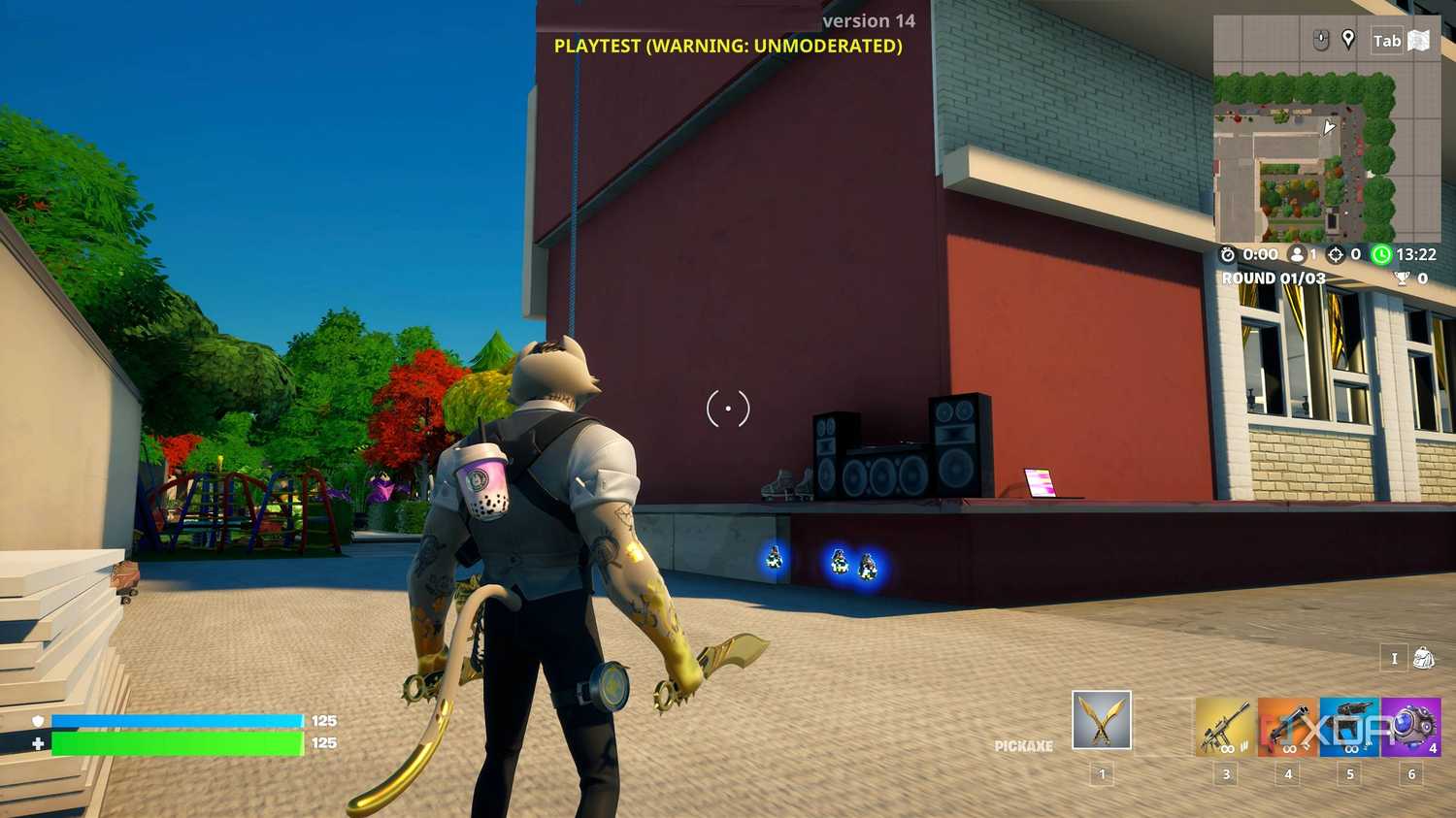 A screenshot from Fortnite's Creative mode.