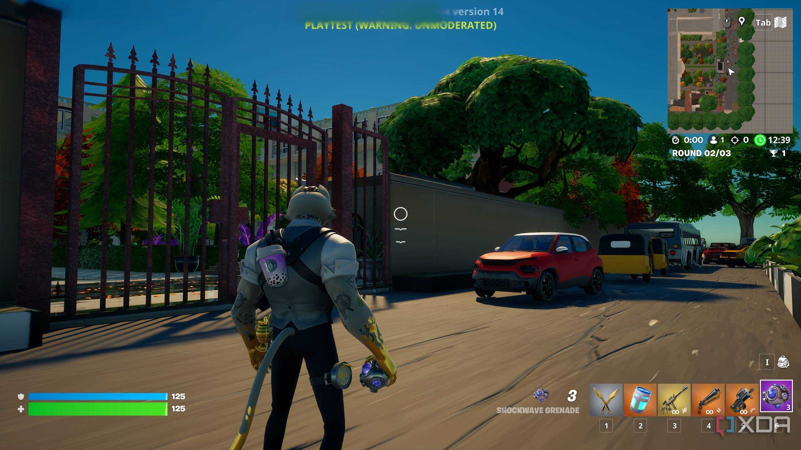 A screenshot from Fortnite's Creative mode.