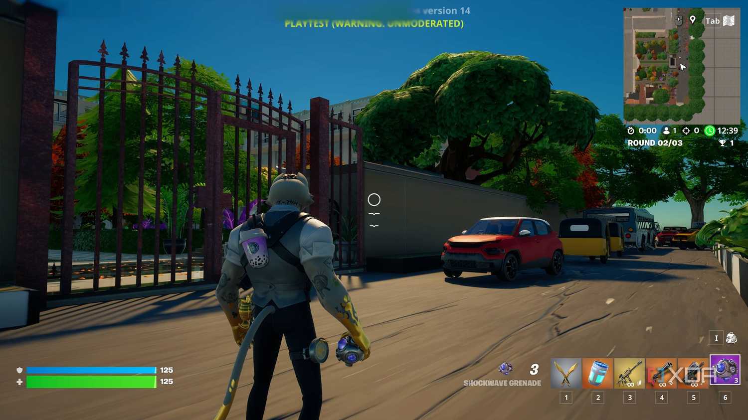 A screenshot from Fortnite's Creative mode.