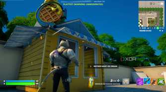 A screenshot from Fortnite's Creative mode.