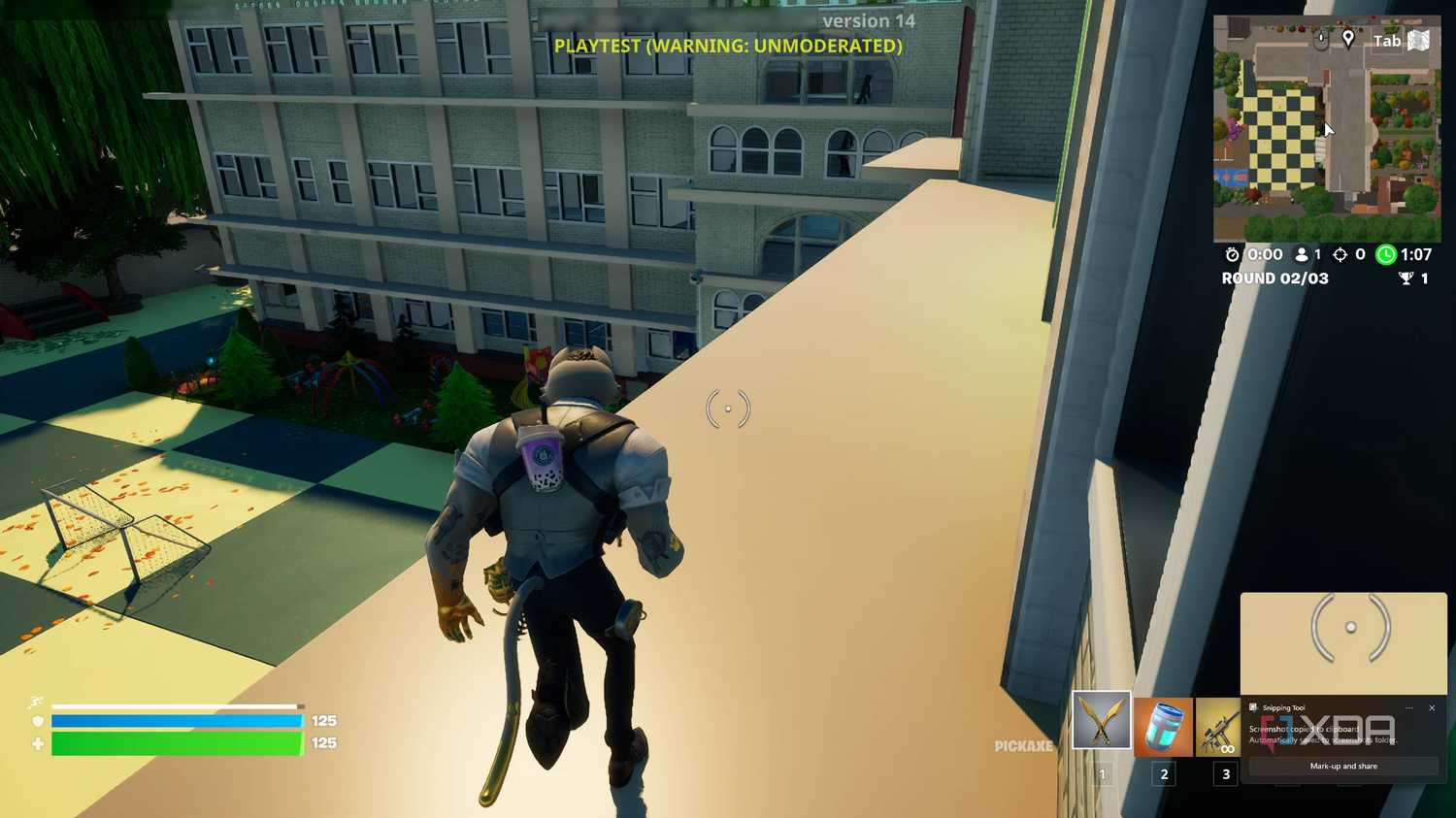 A screenshot from Fortnite's Creative mode.
