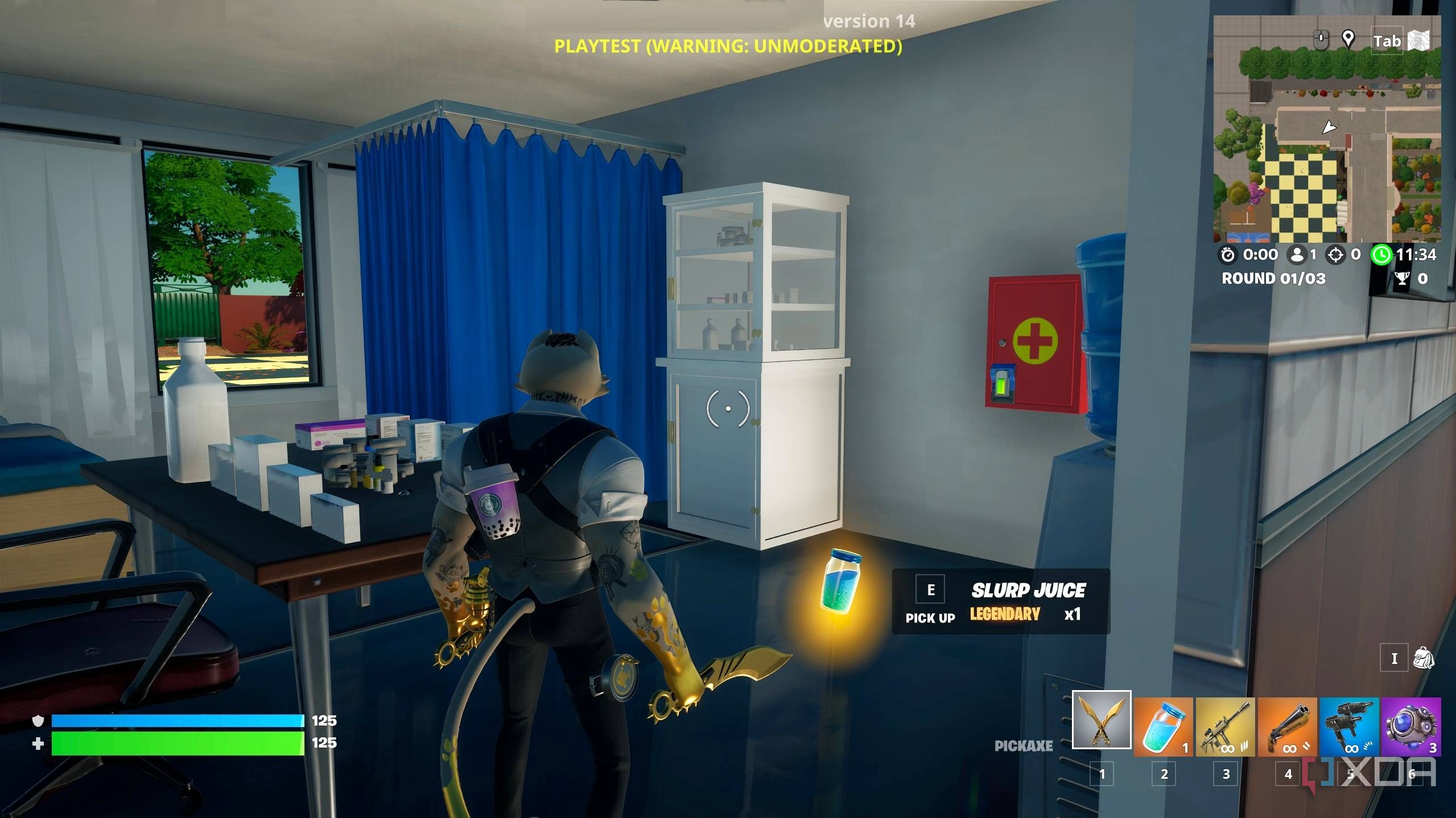 A screenshot from Fortnite's Creative mode.