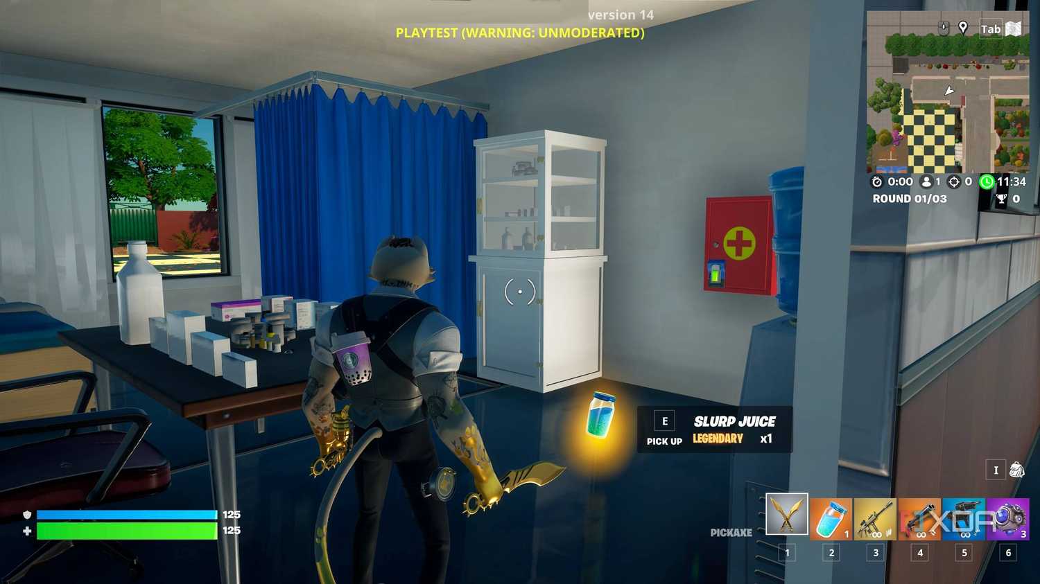 A screenshot from Fortnite's Creative mode.
