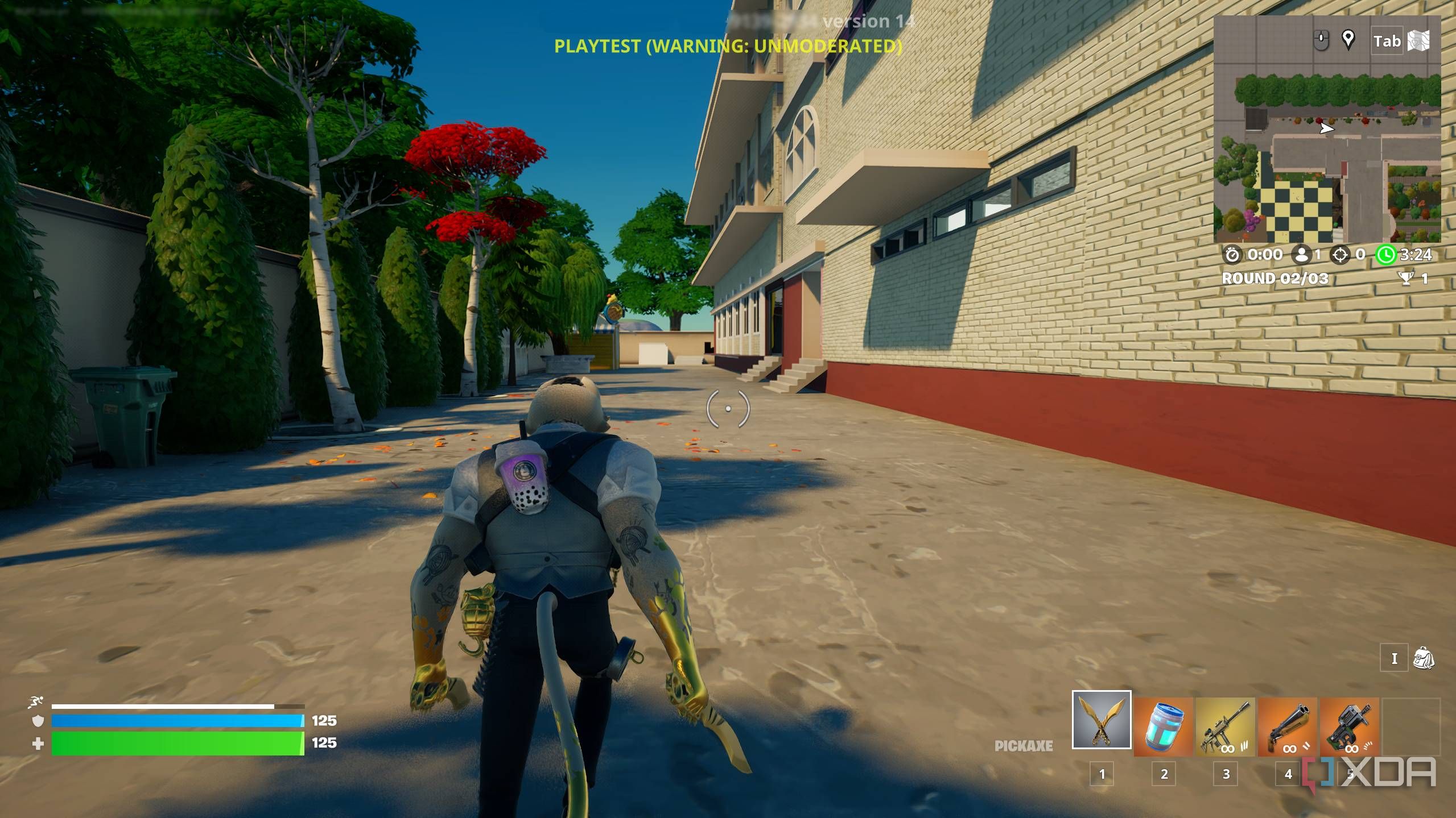A screenshot from Fortnite's Creative mode.