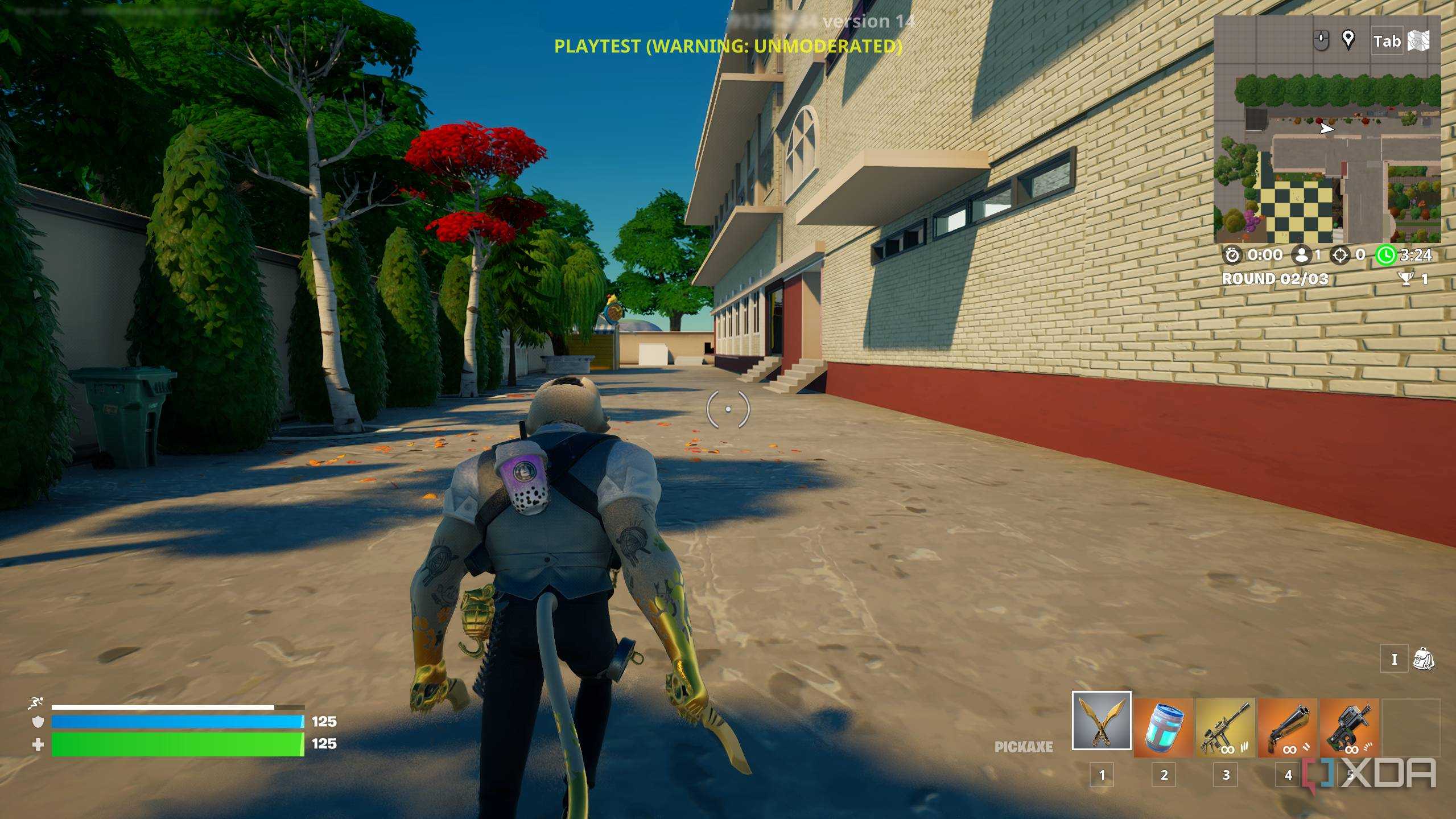 A screenshot from Fortnite's Creative mode.