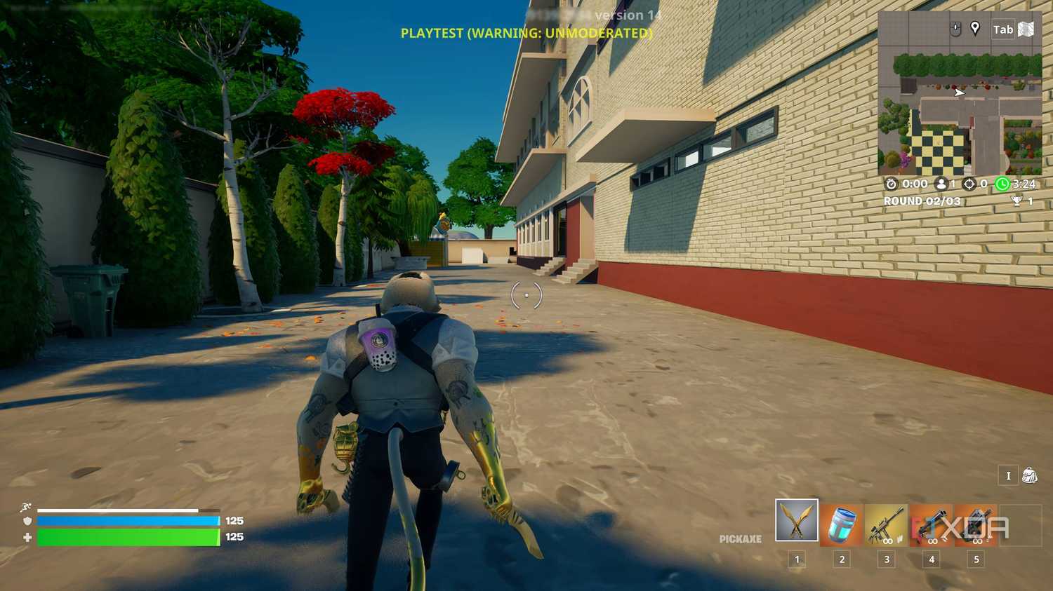 A screenshot from Fortnite's Creative mode.