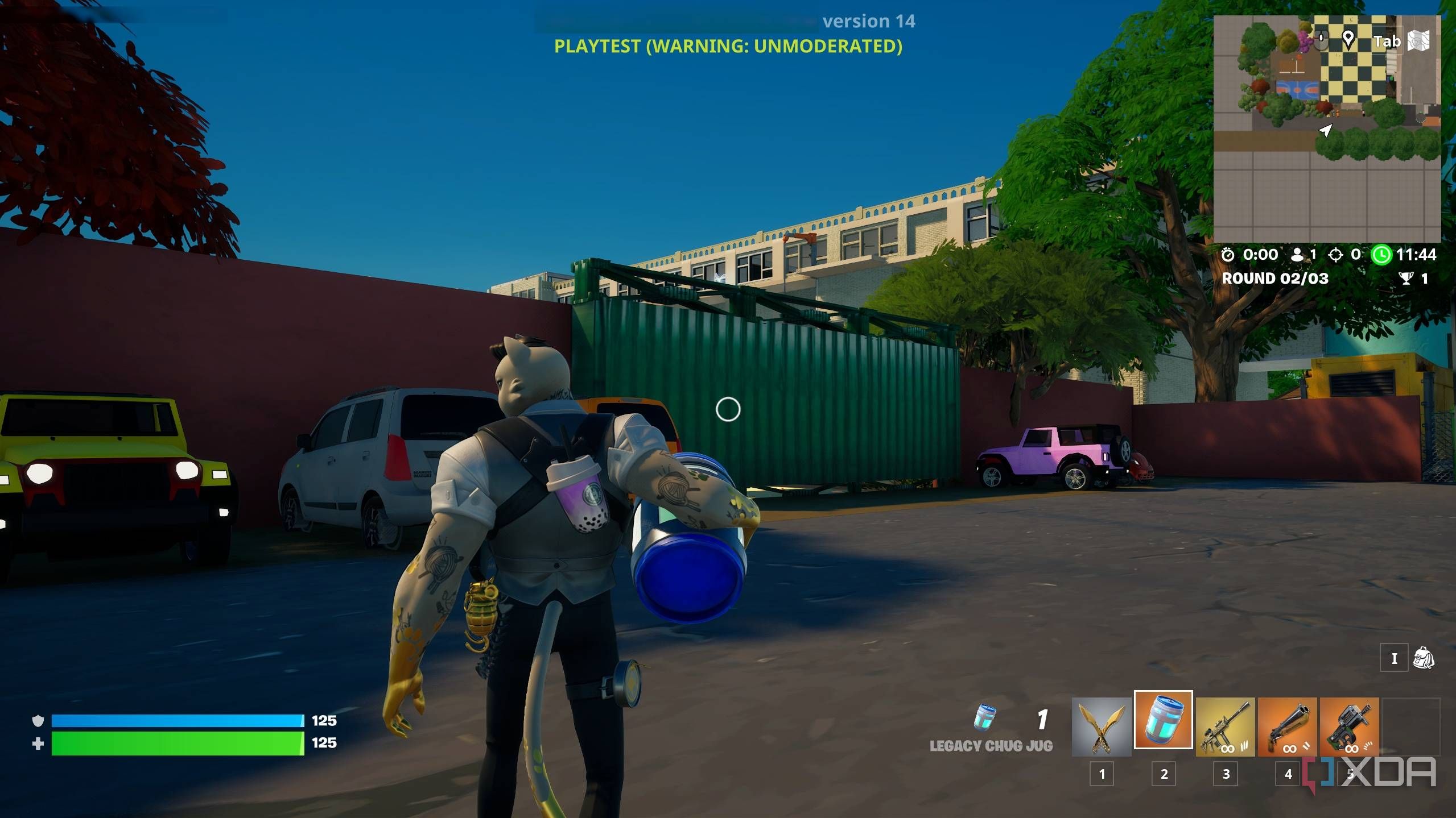 A screenshot from Fortnite's Creative mode.