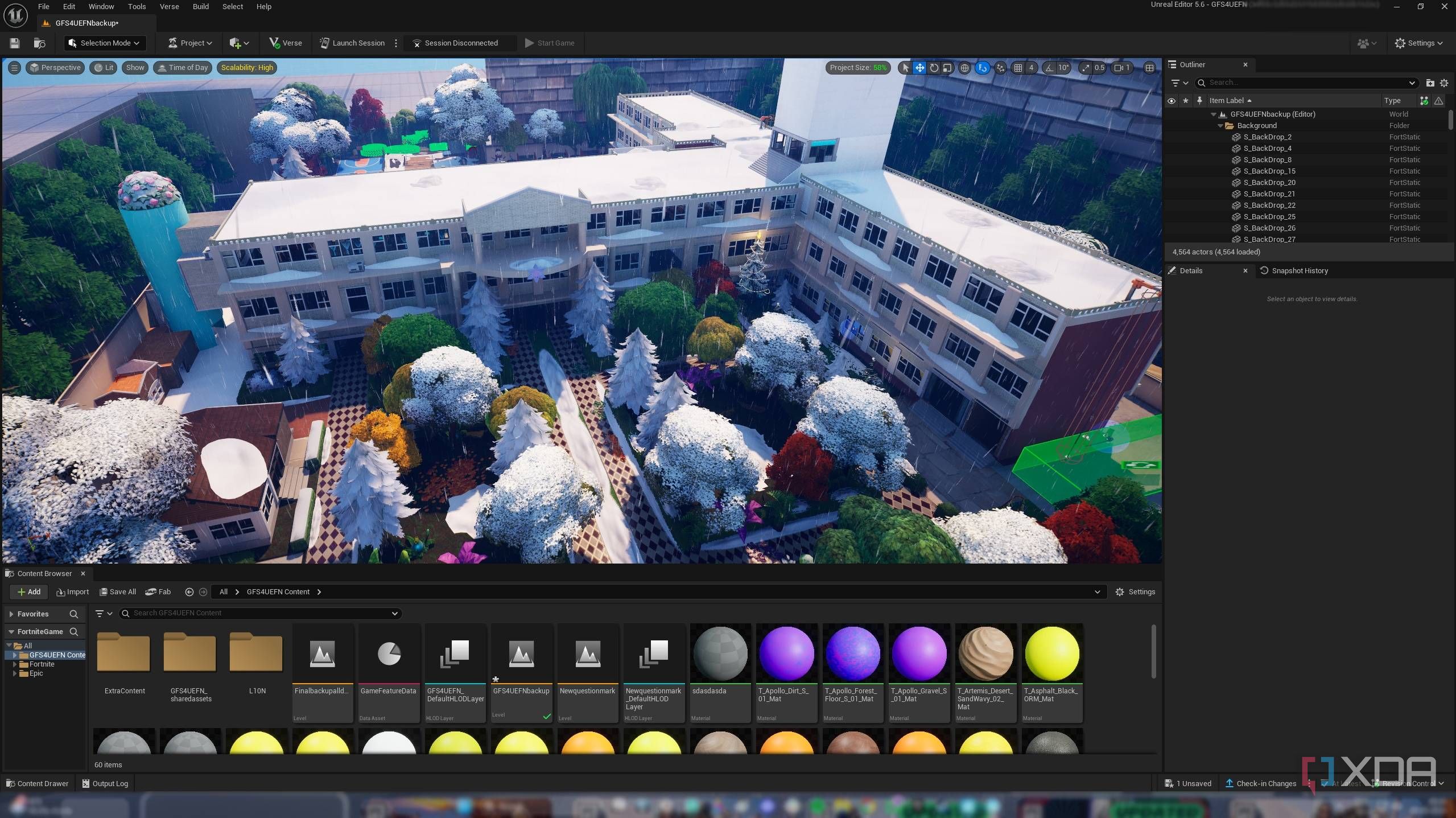 A screenshot from Unreal Engine for Fortnite.