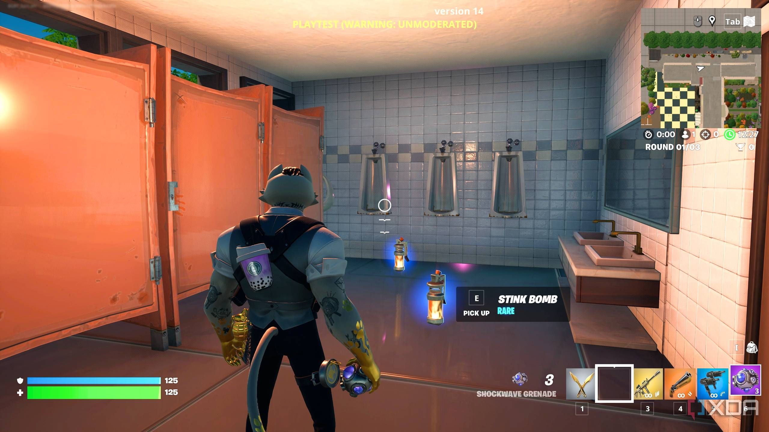 A screenshot from Fortnite's Creative mode.