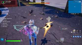 A screenshot from Fortnite's Creative mode.