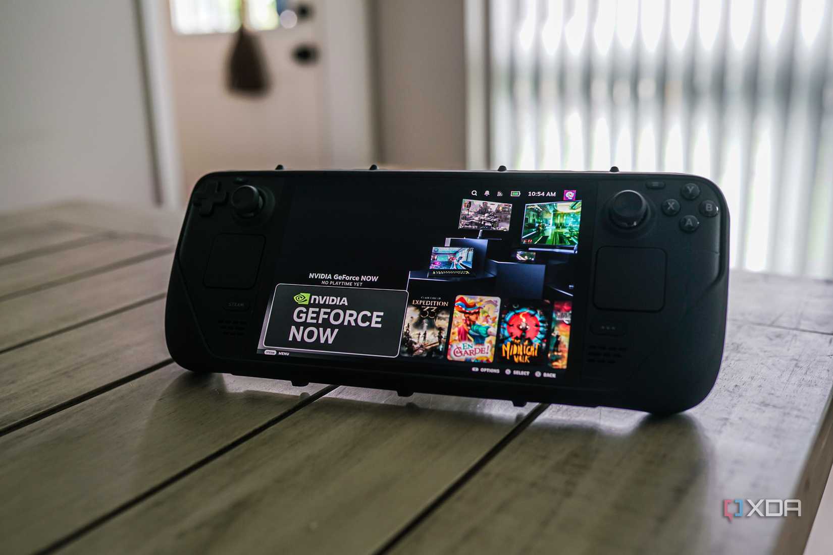 La aplicación GeForce Now en Steam Deck. 