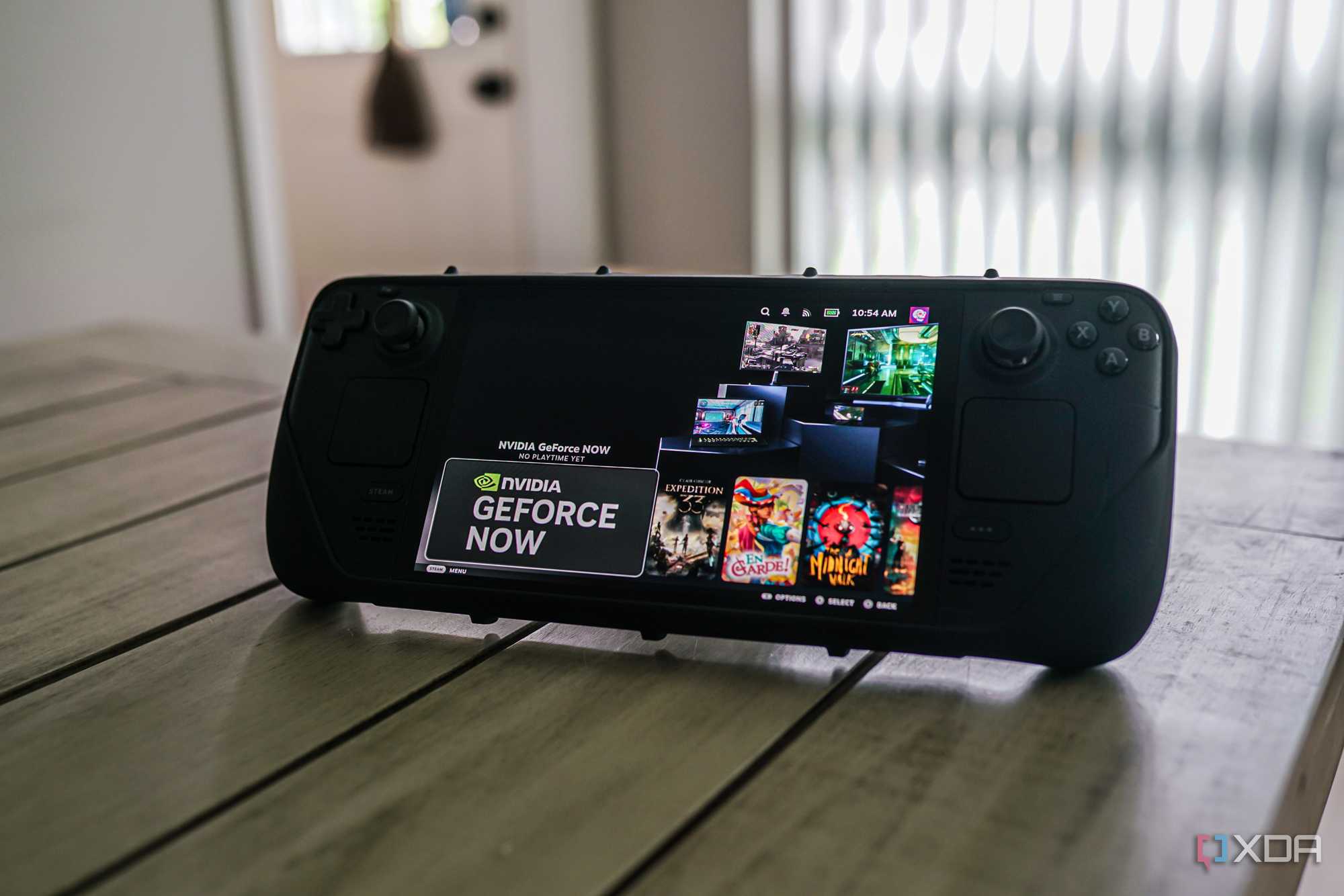 The GeForce Now app on the Steam Deck.
