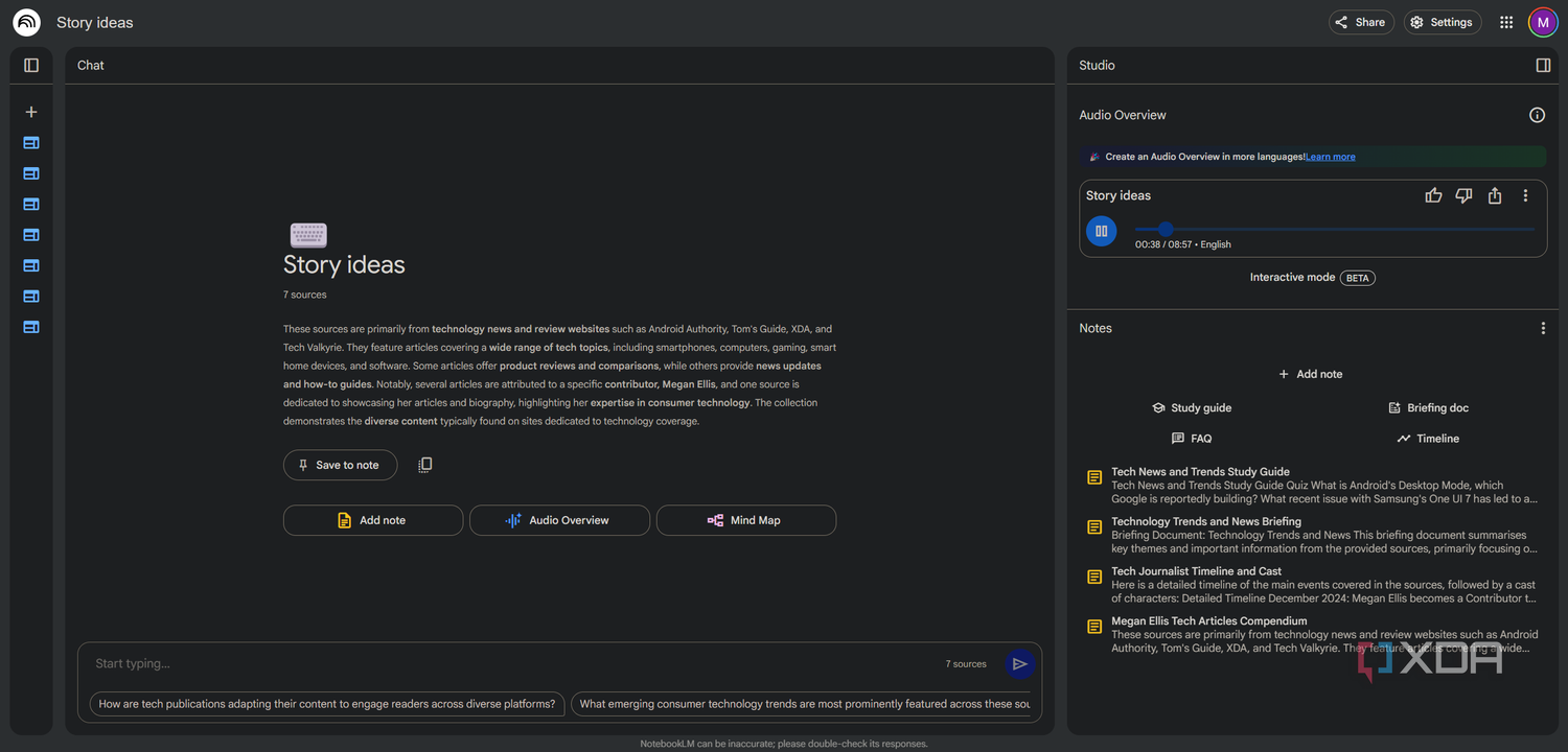 generated audio overview
