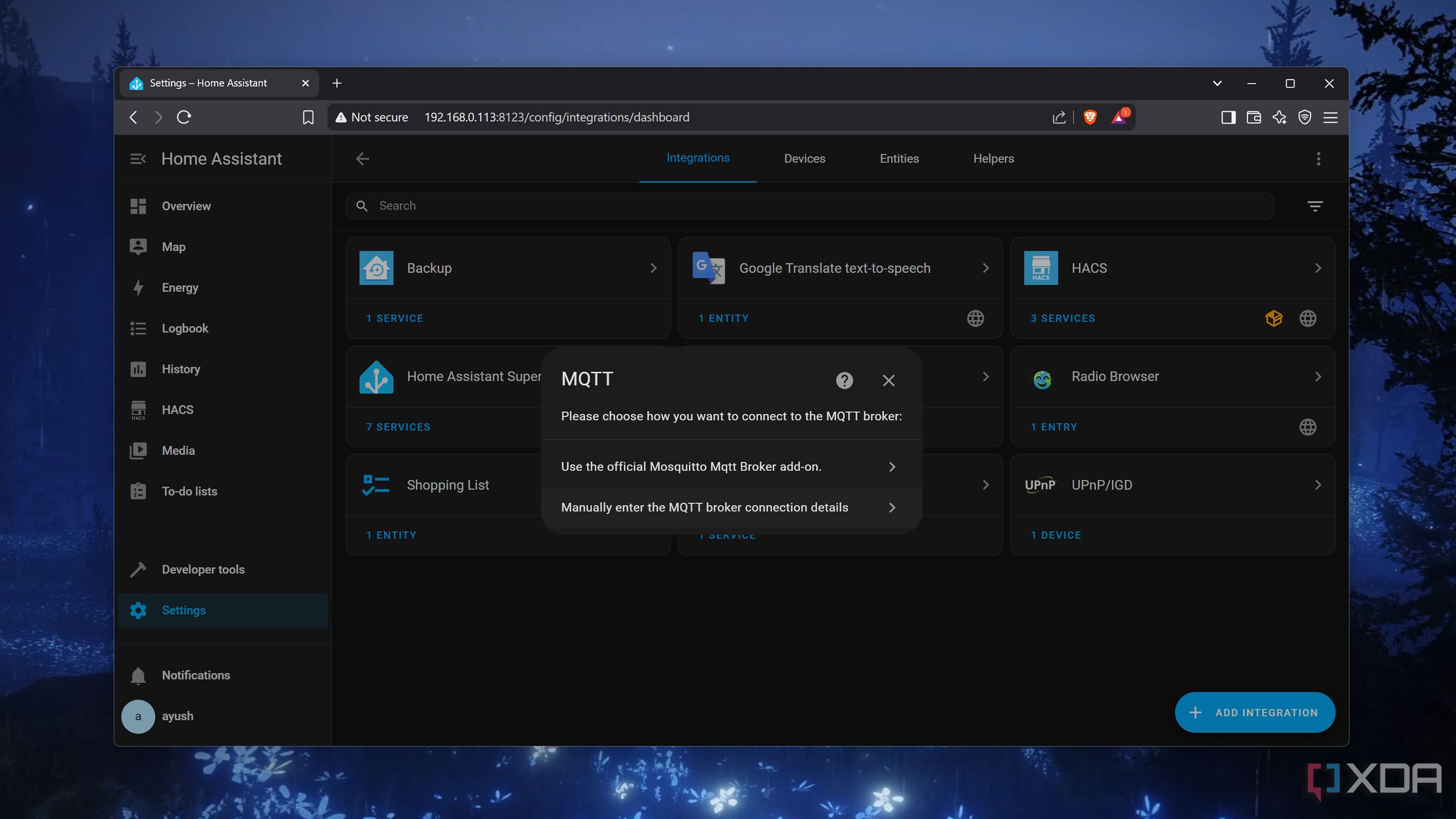 Configuring the MQTT integration in Home Assistant