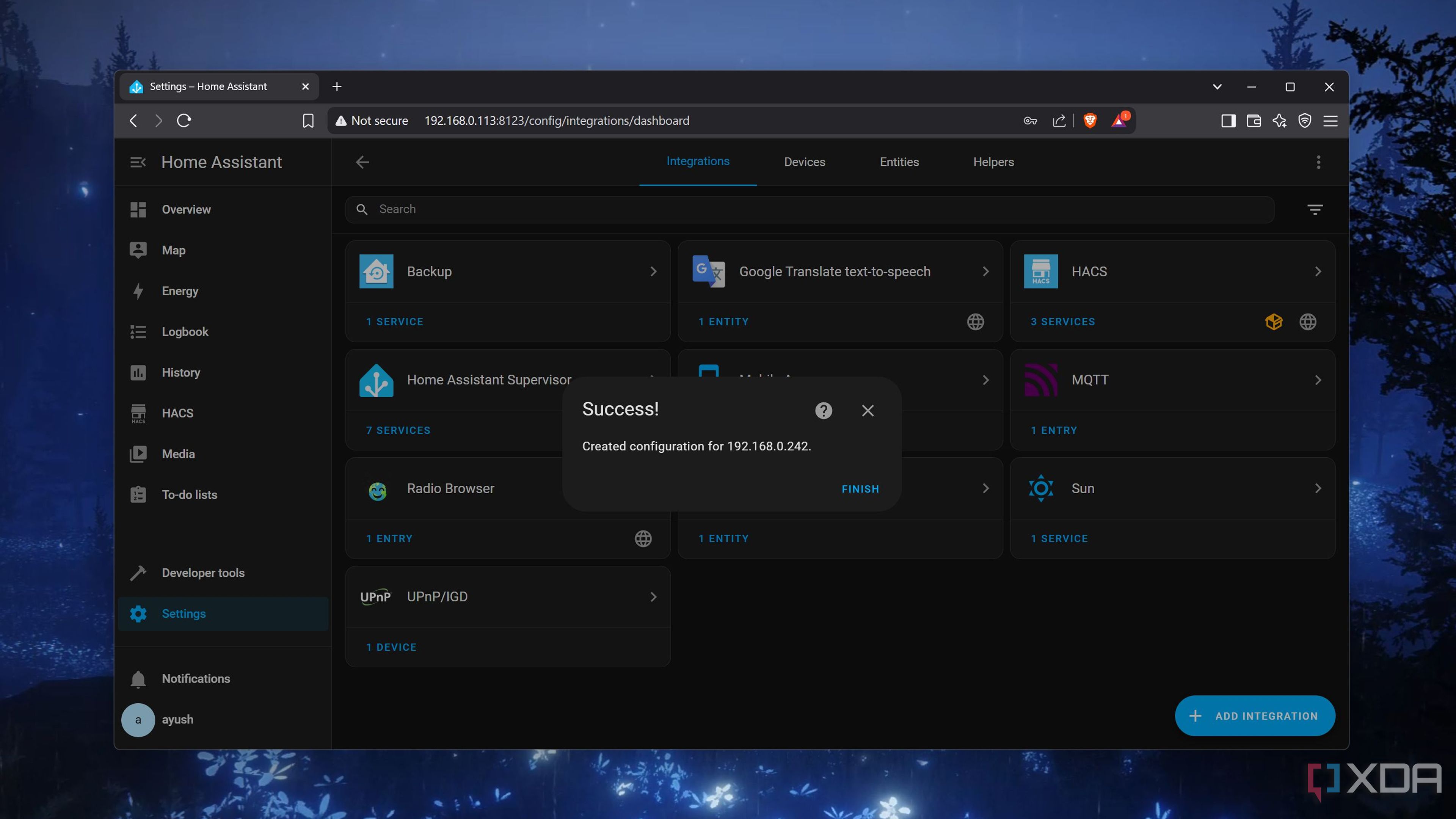 Adding the MQTT integration in Home Assistant