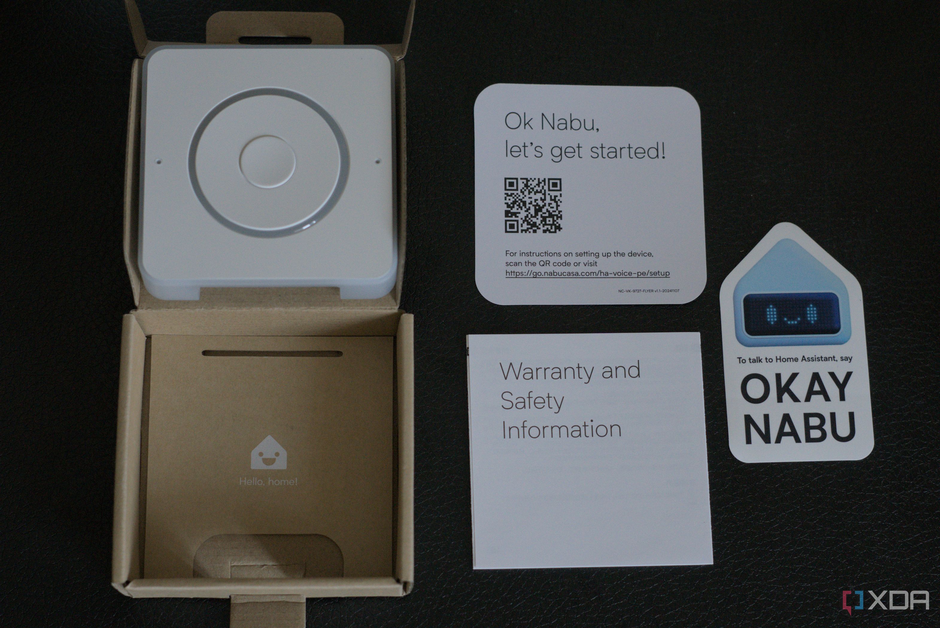 Home Assistant Voice PE box contents