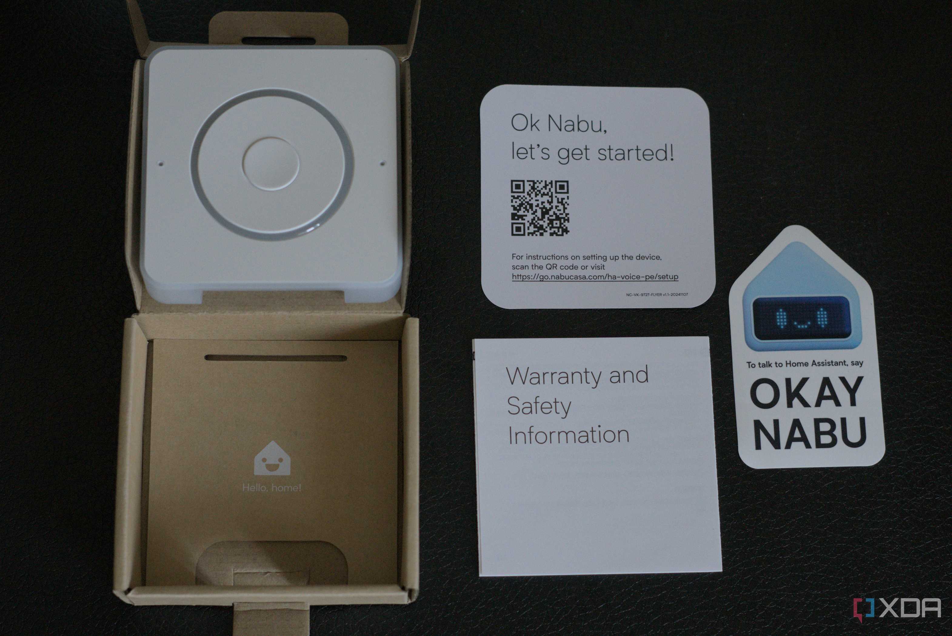 Home Assistant Voice PE box contents