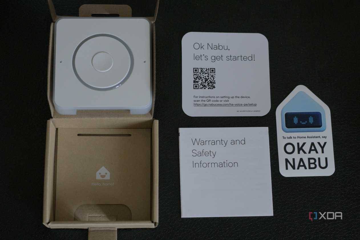 Home Assistant Voice PE box contents