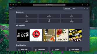 home dashboard in pinepods