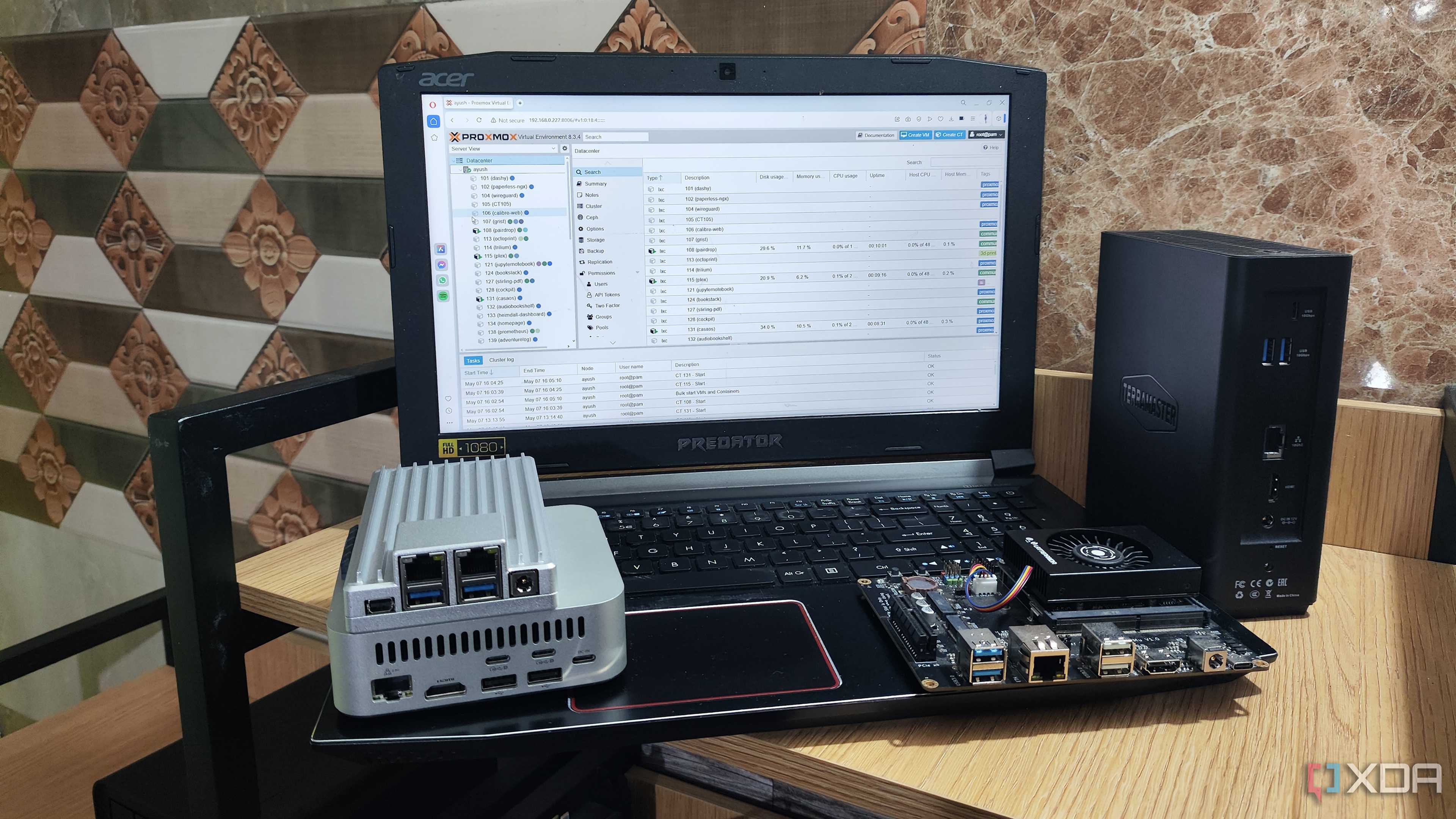 Accessing the Proxmox web UI from a laptop
