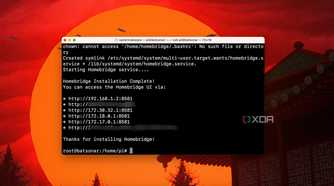Homebridge installation complete message