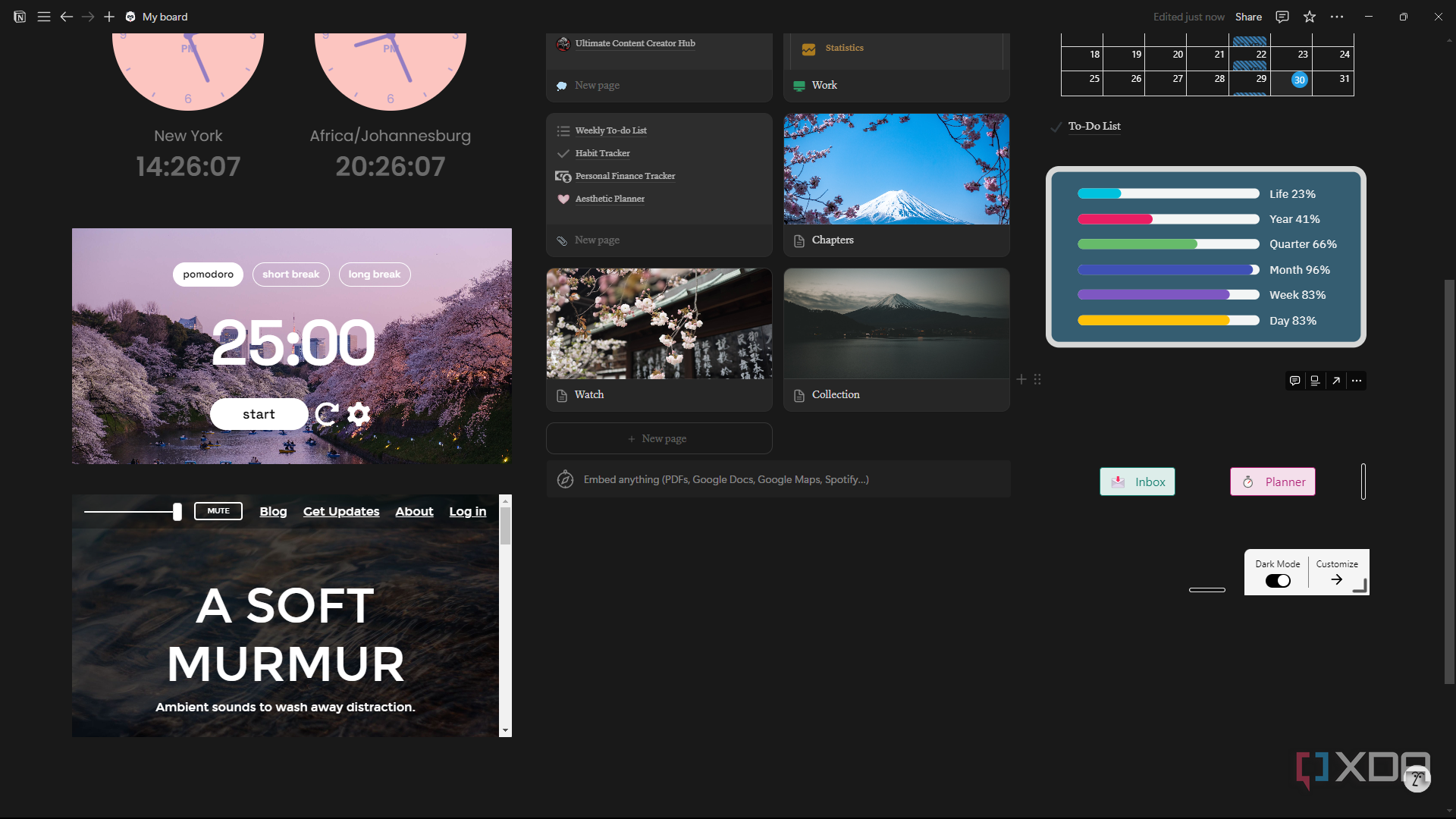 6 Notion widgets that turned my home page into a personal command center