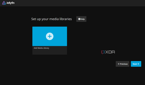 Screenshot showing Jellyfin media setup screen
