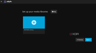 Screenshot showing Jellyfin media setup screen